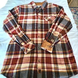 😎Size LT Brown/Tan/Maroon Flannel by Legendary Whitetails in EUC😎